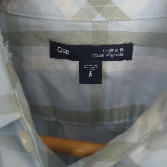 GAP Green Casual Button Down Shirt Lightweight Cotton - Size Small NWT - Picture 4 of 7